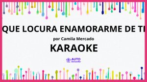 Camila Mercado - Que Locura Enamorarme De Ti KARAOKE (tono original)