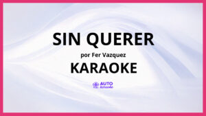 Fer Vazquez - Sin Querer KARAOKE (tono original)