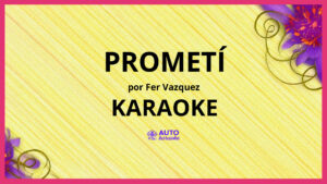 Fer Vazquez - Prometí KARAOKE (tono original)