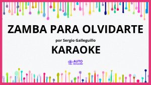 Sergio Galleguillo - Zamba para Olvidarte KARAOKE (tono original)