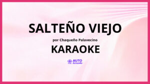 Chaqueño Palavecino - Salteño Viejo KARAOKE (tono original)