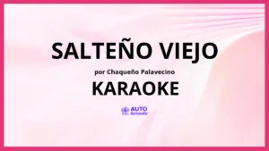 Chaqueño Palavecino - Salteño Viejo KARAOKE (tono original)