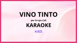 Grupo Cali - Vino Tinto KARAOKE (tono original)