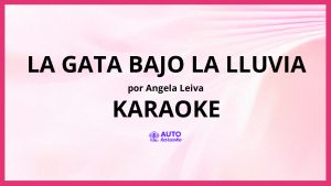 Angela Leiva - La Gata Bajo La Lluvia KARAOKE (tono original)
