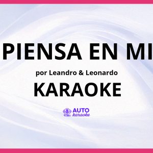 Leandro & Leonardo - Piensa en mi KARAOKE (tono original)