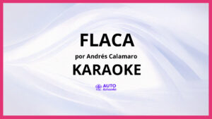 Andrés Calamaro - Flaca KARAOKE (tono original)