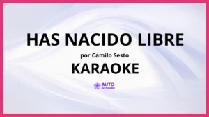 Camilo Sesto - Has Nacido Libre KARAOKE (tono original)