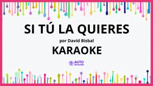 David Bisbal - Si Tú La Quieres KARAOKE (tono original)