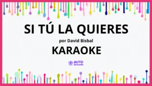 David Bisbal - Si Tú La Quieres KARAOKE (tono original)