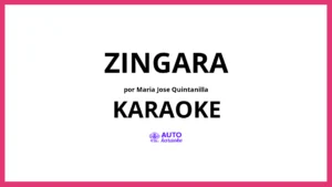 Maria Jose Quintanilla - Zingara KARAOKE (tono original)