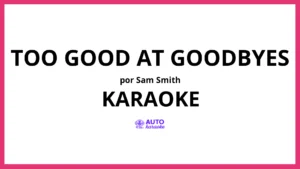 Sam Smith - Too Good At Goodbyes KARAOKE (tono original)