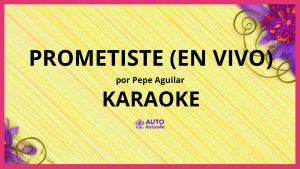 Pepe Aguilar - Prometiste (En Vivo) KARAOKE (tono original)