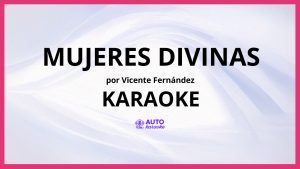 Vicente Fernández - Mujeres Divinas KARAOKE (tono original)
