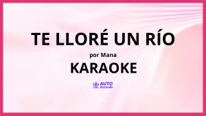 Mana - Te Lloré Un Río KARAOKE (tono original)