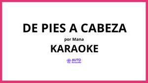 Mana - De Pies a Cabeza KARAOKE (tono original)