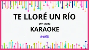 Mana - Te Lloré Un Río KARAOKE (tono original)