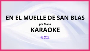 Mana - En El Muelle de San Blas KARAOKE (tono original)