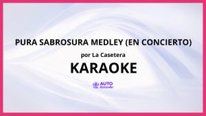 La Casetera - Pura Sabrosura Medley (En Concierto) KARAOKE (tono original)