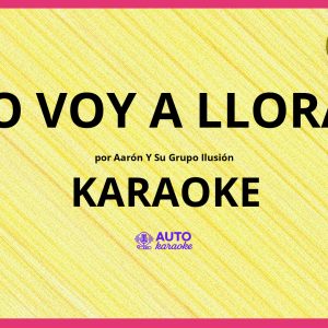 Aarón Y Su Grupo Ilusión - No Voy A Llorar KARAOKE (tono original)