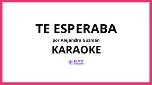 Alejandra Guzmán - Te Esperaba KARAOKE (tono original)