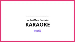 José María Napoleón - Ella Se Llamaba Martha/Eres/Nunca Cambies (Medley) KARAOKE (tono original)