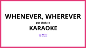 Shakira - Whenever, Wherever KARAOKE (tono original)