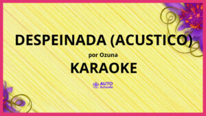Ozuna - Despeinada (Acustico) KARAOKE (tono original)