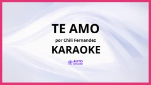 Chili Fernandez - Te Amo KARAOKE (tono original)