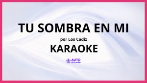 Los Cadiz - Tu Sombra en Mi KARAOKE (tono original)