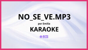 Emilia - No_se_ve.mp3 KARAOKE (tono original)