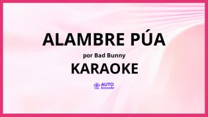 Bad Bunny - ALAMBRE PúA KARAOKE (tono original)