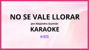 Alejandra Guzmán - No Se Vale Llorar KARAOKE (tono original)