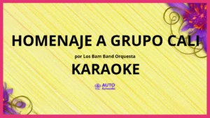 Los Bam Band Orquesta - Homenaje a Grupo Cali KARAOKE (tono original)