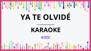 Los Apasionados Santiagueños - Ya Te Olvidé KARAOKE (tono original)