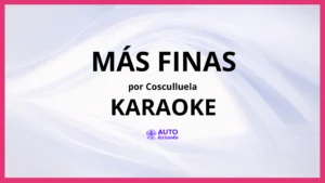 Cosculluela - Más Finas KARAOKE (tono original)