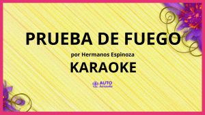 Hermanos Espinoza - Prueba De Fuego KARAOKE (tono original)