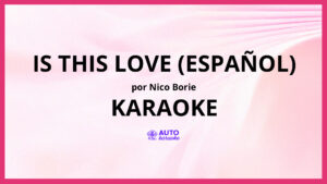 Nico Borie - Is This Love (Español) KARAOKE (tono original)