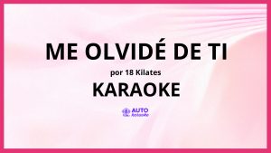 18 Kilates - Me Olvidé de Ti KARAOKE (tono original)