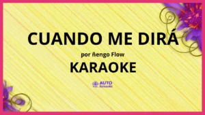 Ñengo Flow - Cuando Me Dirá KARAOKE (tono original)