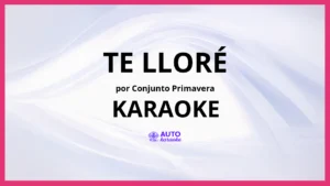Conjunto Primavera - Te Lloré KARAOKE (tono original)