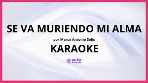 Marco Antonio Solís - Se Va Muriendo Mi Alma KARAOKE (tono original)