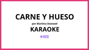 Martina Stoessel - Carne y Hueso KARAOKE (tono original)