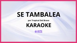 Tropical Del Bravo - Se Tambalea KARAOKE (tono original)