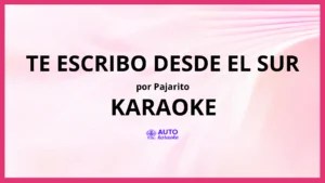 Pajarito - Te Escribo Desde el Sur KARAOKE (tono original)