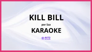 SZA - Kill Bill KARAOKE (tono original)