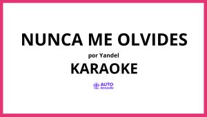 Yandel - Nunca Me Olvides KARAOKE (tono original)
