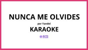 Yandel - Nunca Me Olvides KARAOKE (tono original)