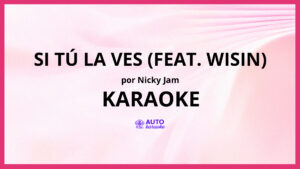 Nicky Jam - Si Tú La Ves (feat. Wisin) KARAOKE (tono original)