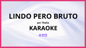 Thalia - Lindo Pero Bruto KARAOKE (tono original)