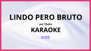 Thalia - Lindo Pero Bruto KARAOKE (tono original)